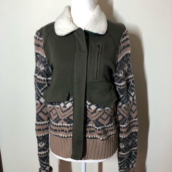 Free People Sweater Jacket Wool Cotton - Picture 2 of 10